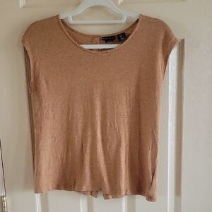 Tahari Brown Short Sleeve Women's Tee